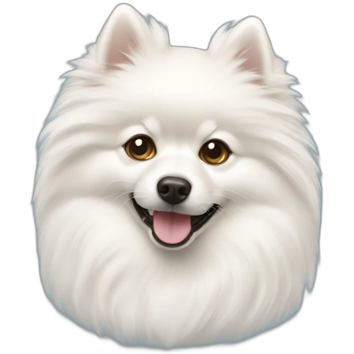 White pomerian emoji