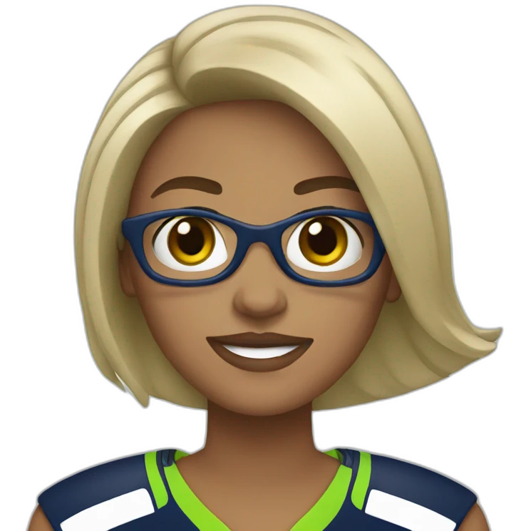 British female Seahawks fan emoji