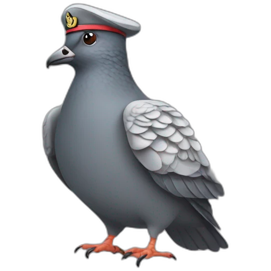 Soldier pigeon emoji
