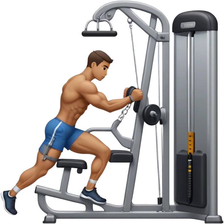 side-view man cable-machine tricep-pushdown emoji
