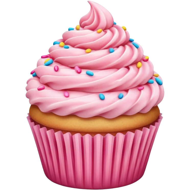 Cupcake with pink icing emoji
