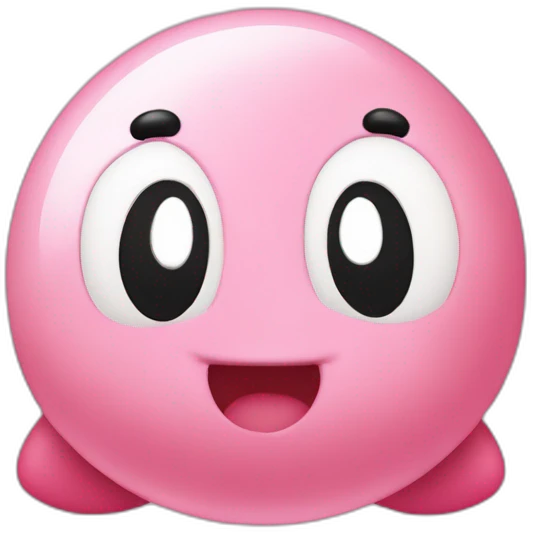 kirby qui fait un coeur emoji
