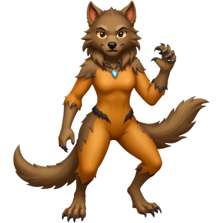 Female wherewolf full body emoji