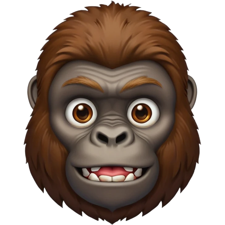 Gorilla with hair and facial hair  emoji