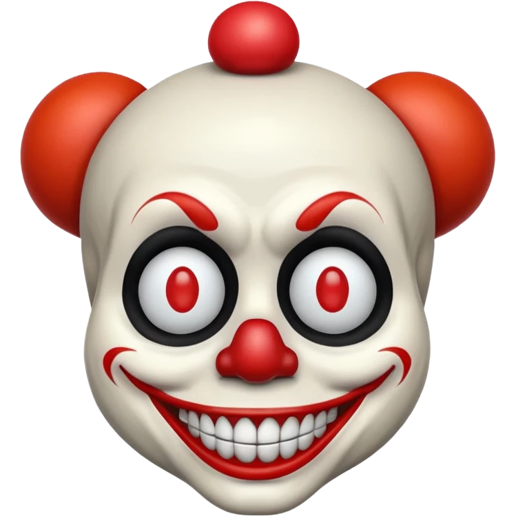 Make an image of a skull clown emoji