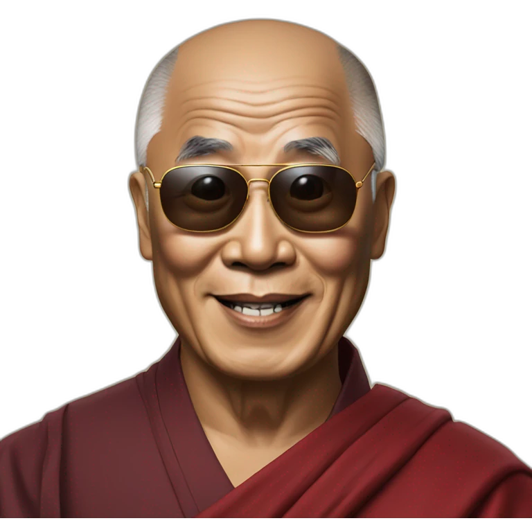 dalai lama with sunglasses emoji