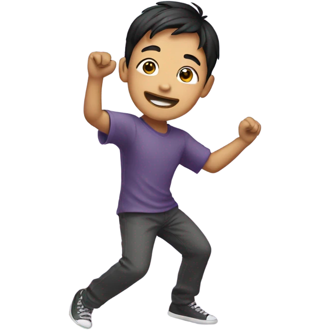 asian boy dancing emoji