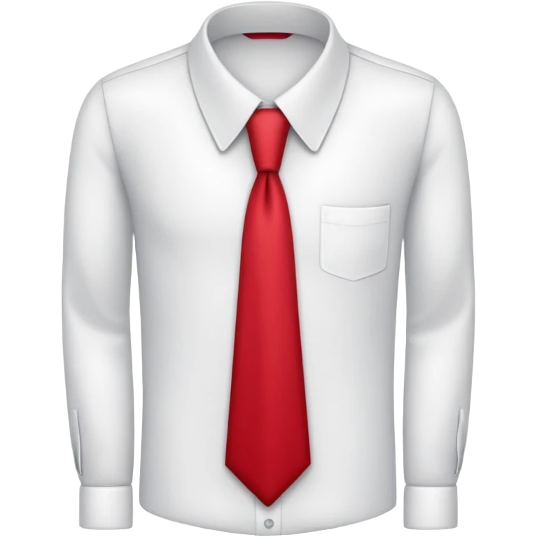 emoji chemise blanche avec une cravate rouge emoji