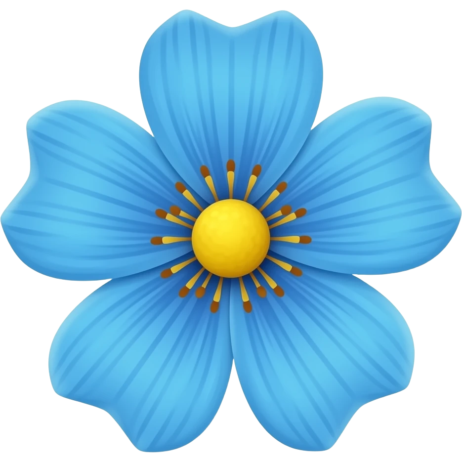 quero uma flor azul emoji