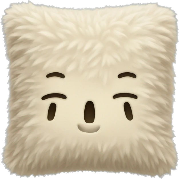 Beige fluffy pillow emoji