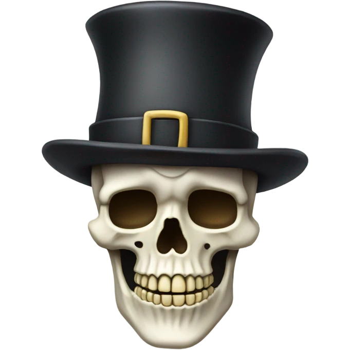 Skeleton with hat and beard emoji