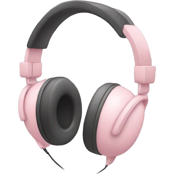 headphone soft pink color  emoji