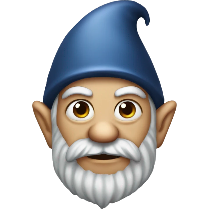 Evil Gnome with tiny eyes emoji