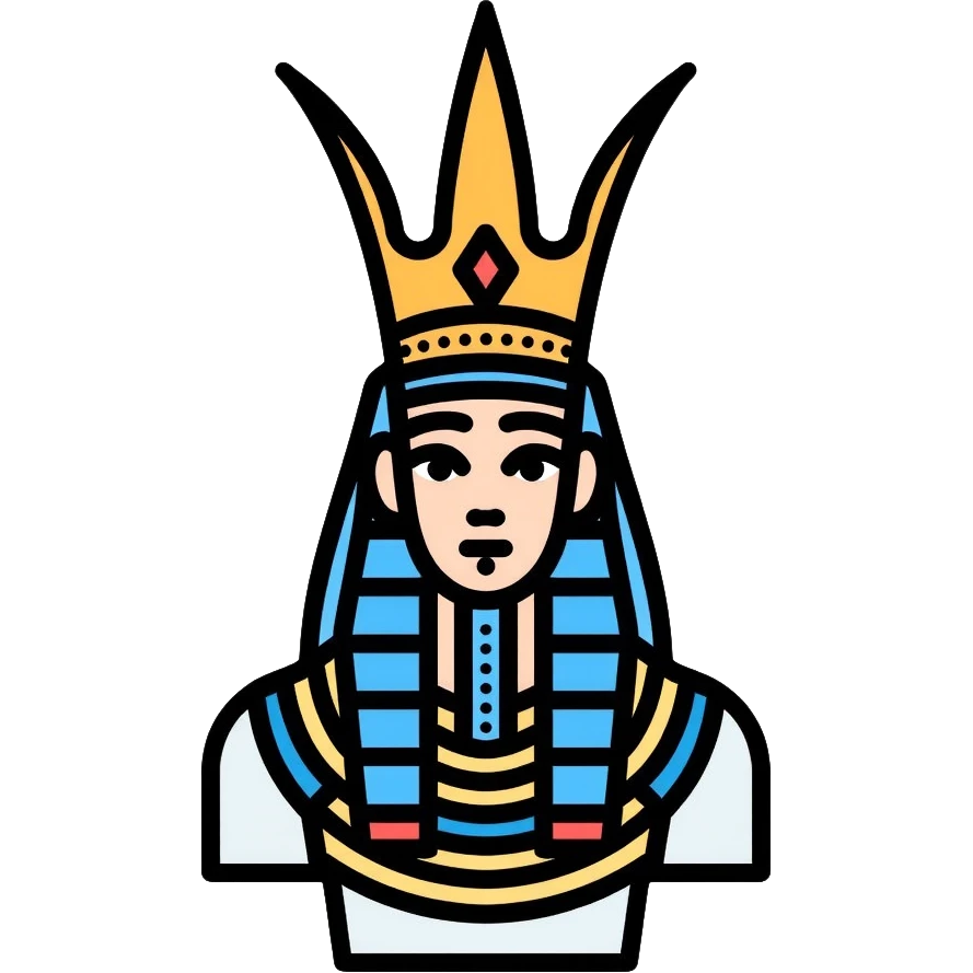 Osiris Egyptian god of afterlife symbol with Atef crown emoji