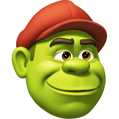 Shrek in Mario’s hat emoji