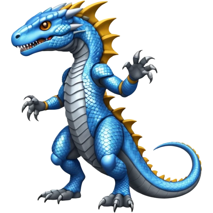  Cool Edgy Shiny Greymon-Reptile full body emoji