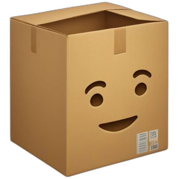A godly cardboard box emoji