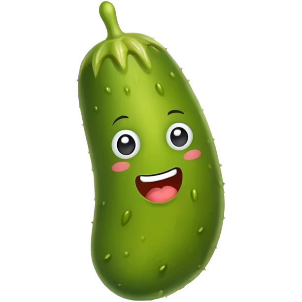 silly pickle emoji