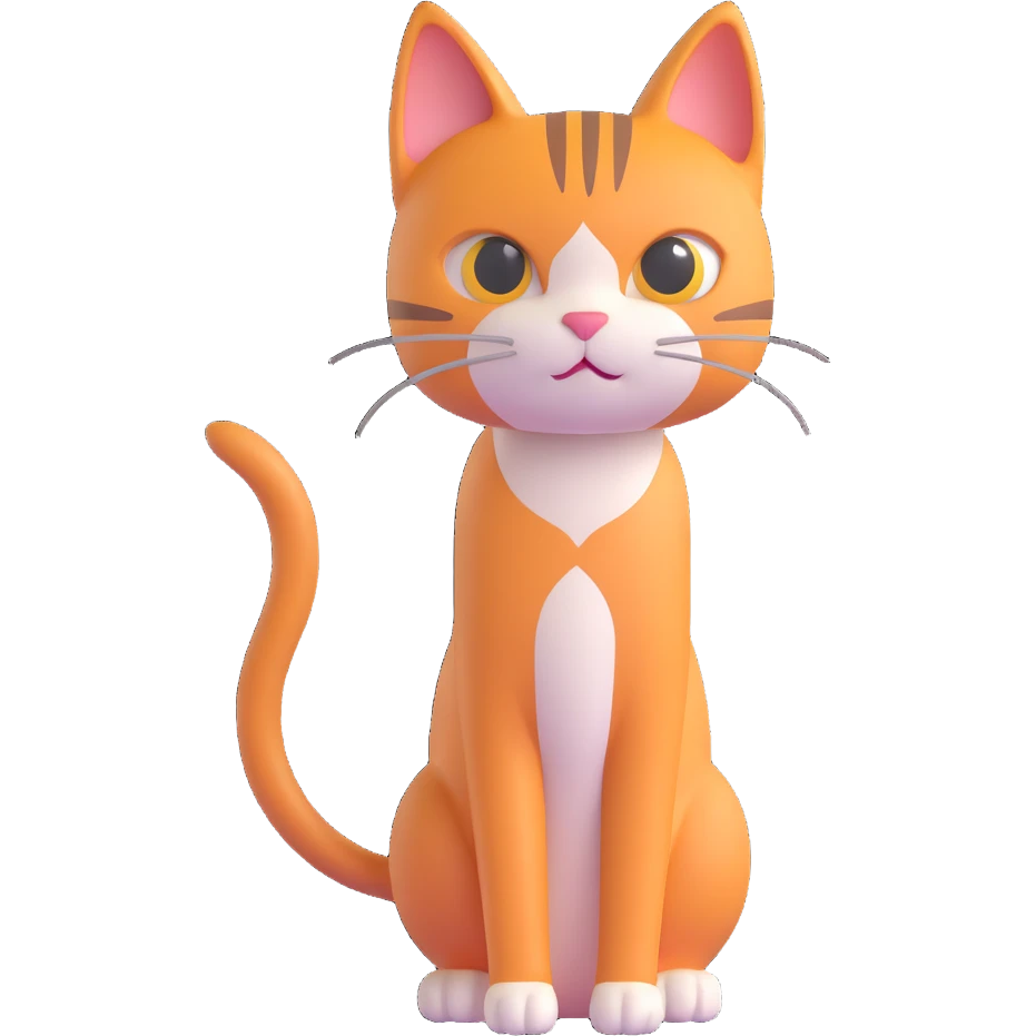 a cat hiding with just the tip of its tail and one ear showing, very subtle emoji