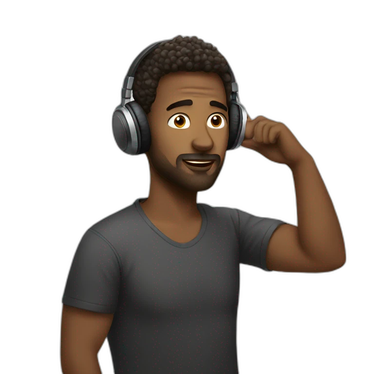 Man listen to music  emoji