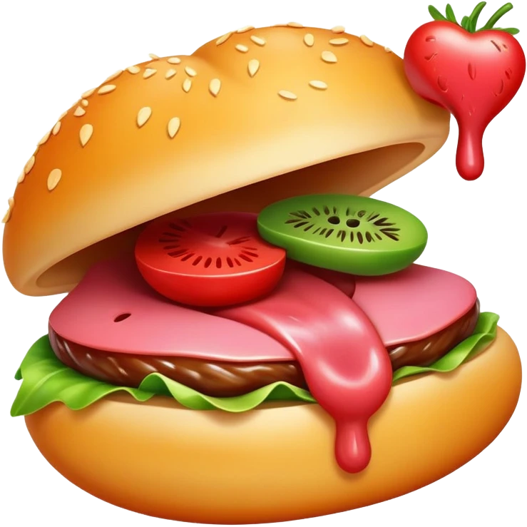 Delicious food emoji with tongue licking lips for 'Yummy' song emoji