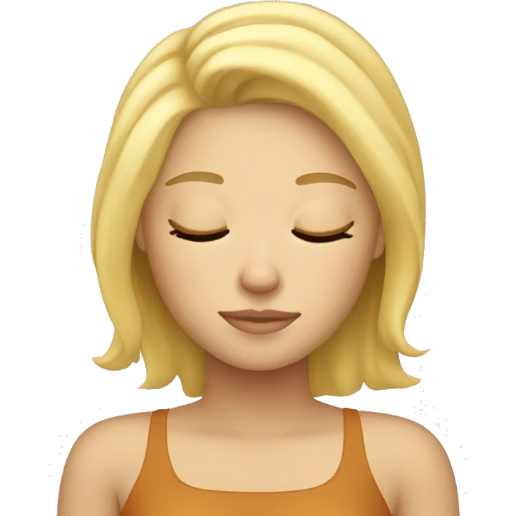 Blond girl sleeping emoji