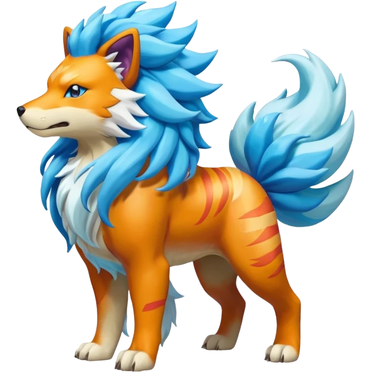 Suicune-Aurorus-Arcanine-Meganium-fusion (full body) emoji