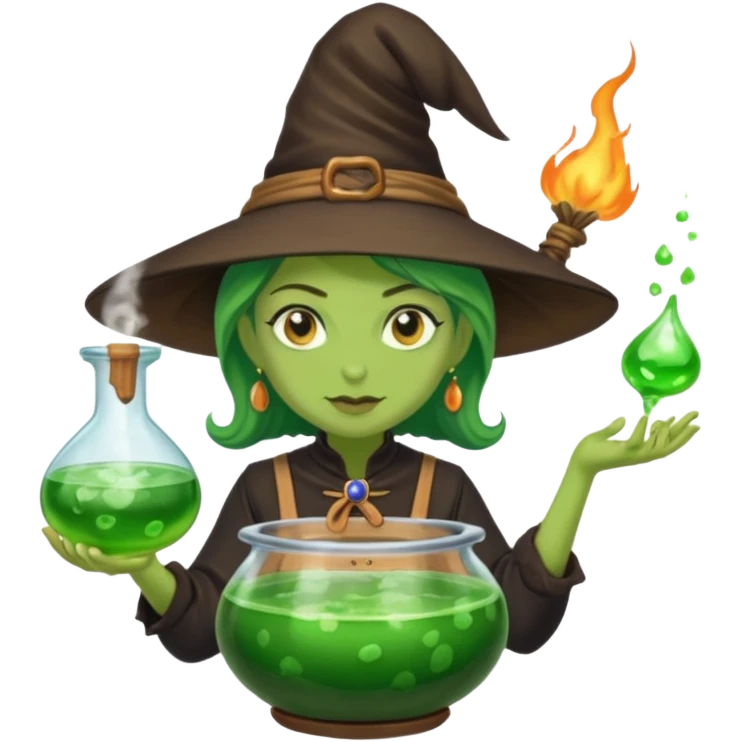 green witch cooking potion emoji