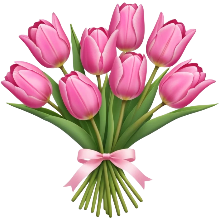 Pink tulip bouquet  emoji