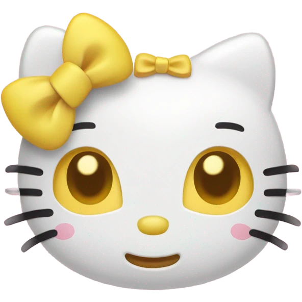 yellow hello kitty emoji