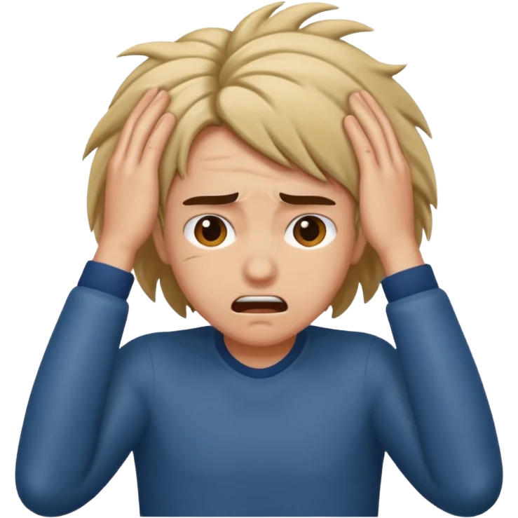 Péter un plomb/ s'arracher les cheveux  emoji