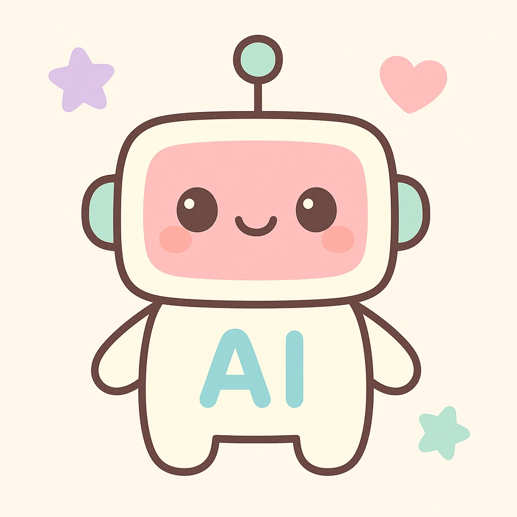 inteligencia artificial, estilo ilustración amigable, colores suaves, fondo neutro emoji