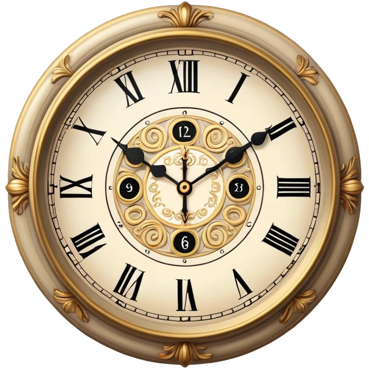 vintage clock beige emoji