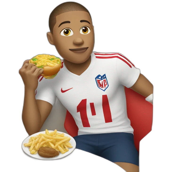 Mbappe eat at Macdo emoji