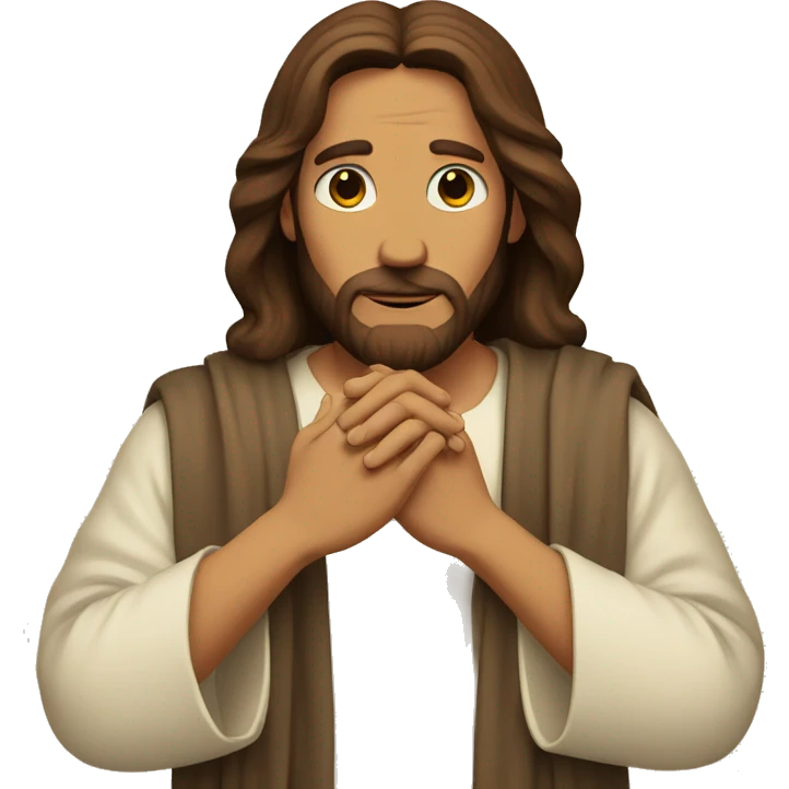 Jesus folded his hands emoji