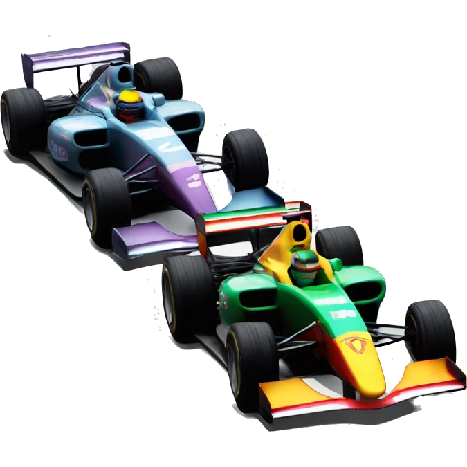 Two Formula 1 Cars battling each o emoji