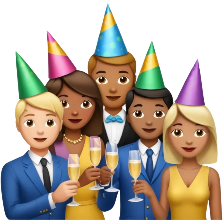 A large dense crowd of adults and seniors at an afterwork party emoji