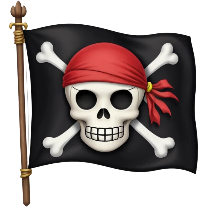 Drapeau de pirate de luffy  emoji