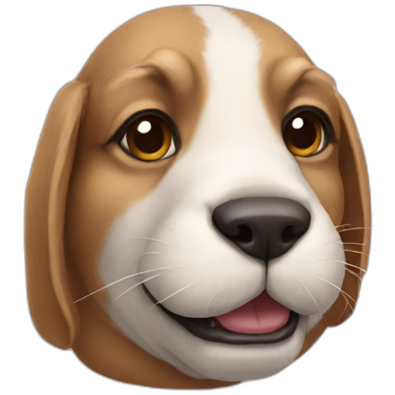 bunny wearing a dog mask emoji