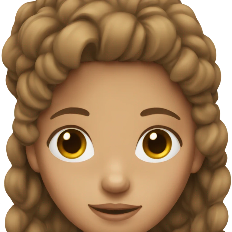 Girls with brown hair emoji
