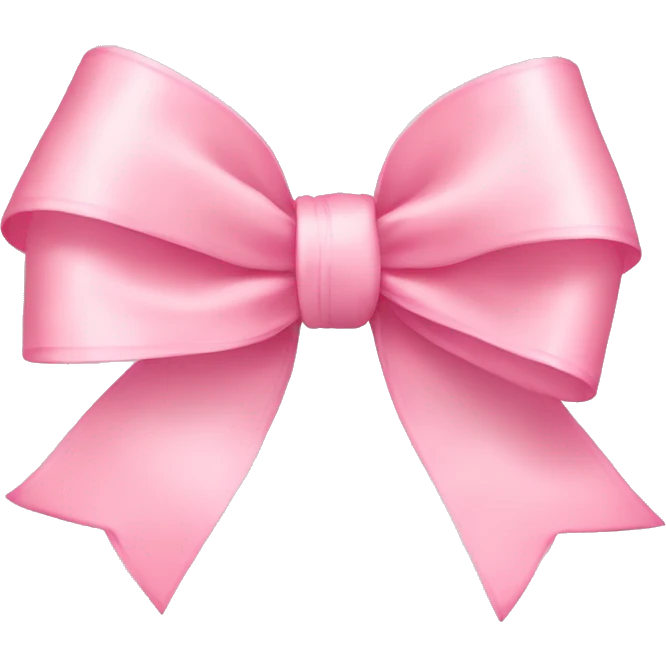 light pink ribbon bow emoji