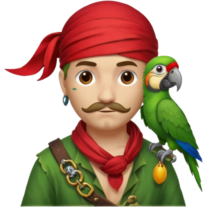 pirate and parrot emoji