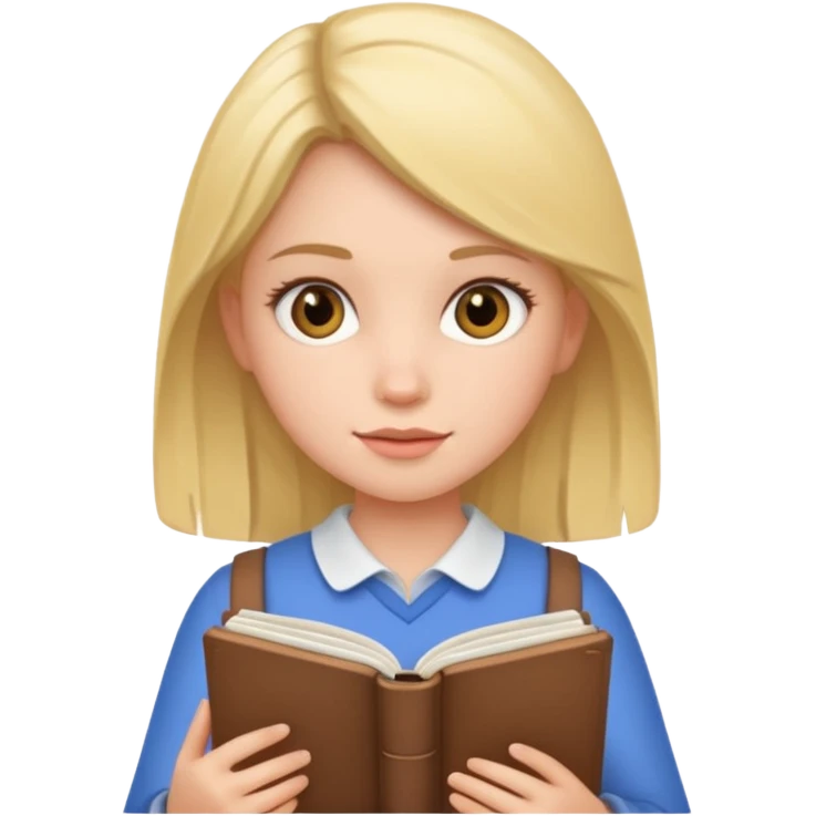girl holding a journal emoji