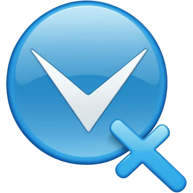 blue check mark emoji