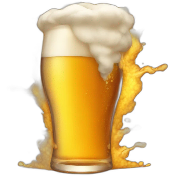 Exploding beer emoji