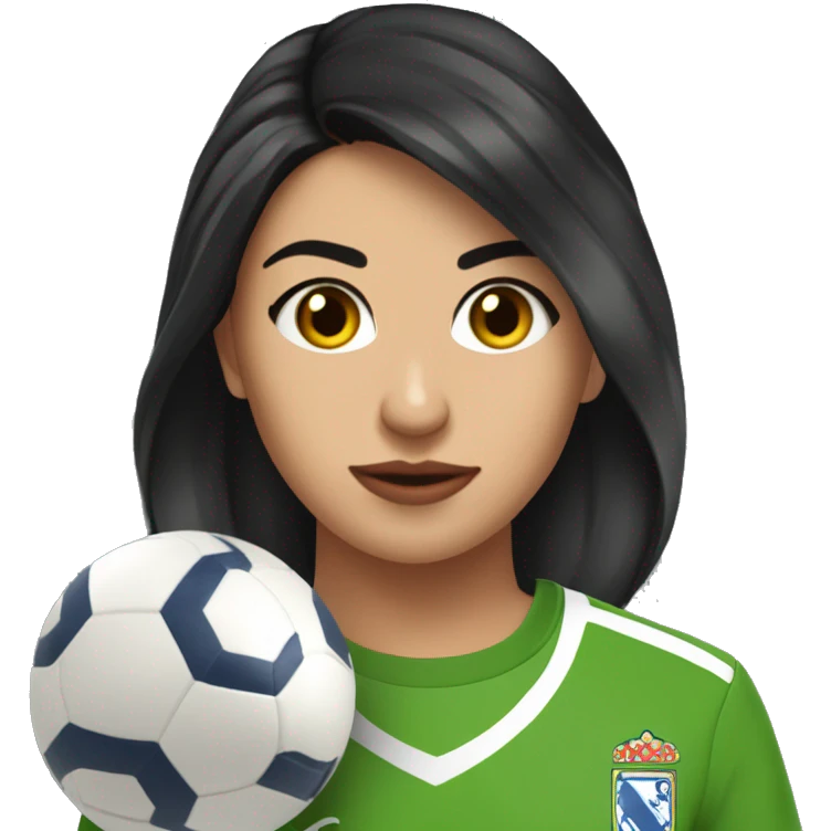 Georgina Rodríguez con playera de fútbol  emoji