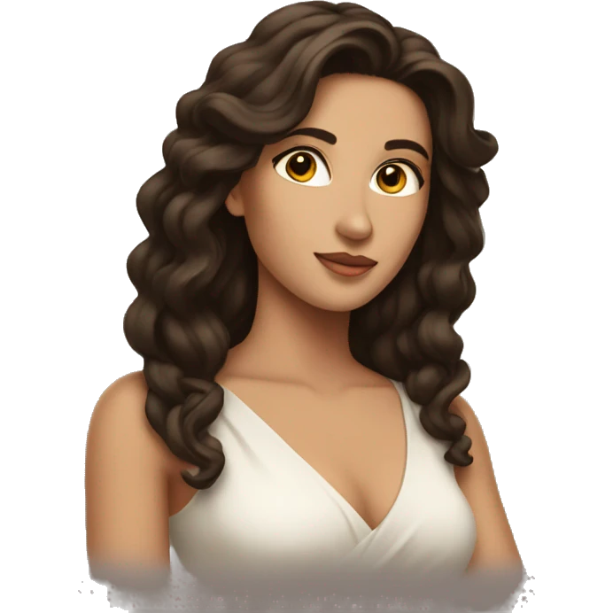 Brunette goddess emoji