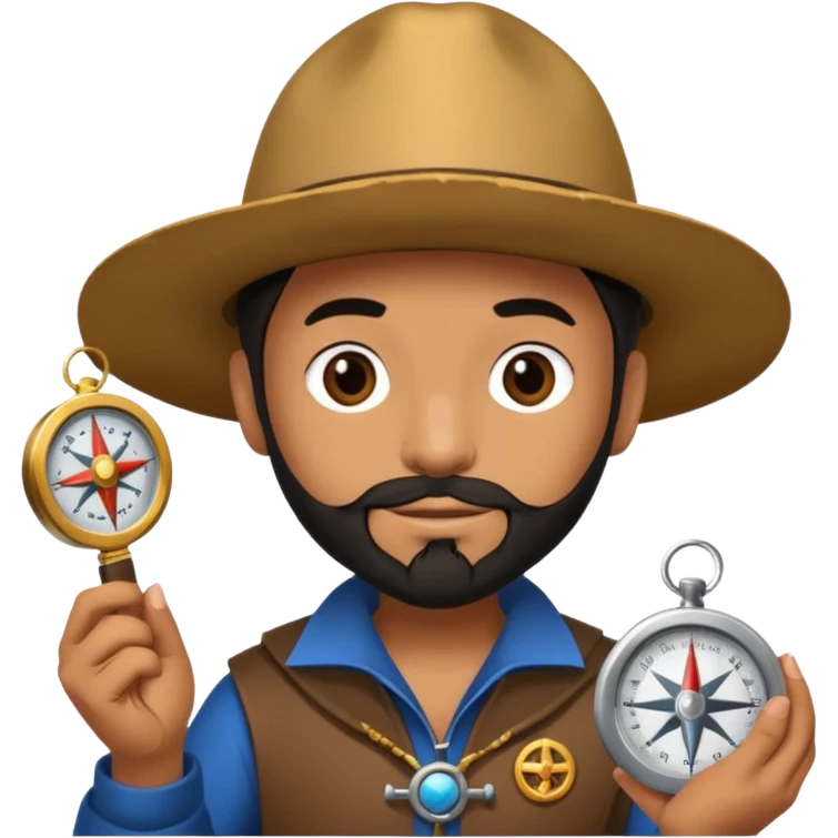 Magellan with compas emoji