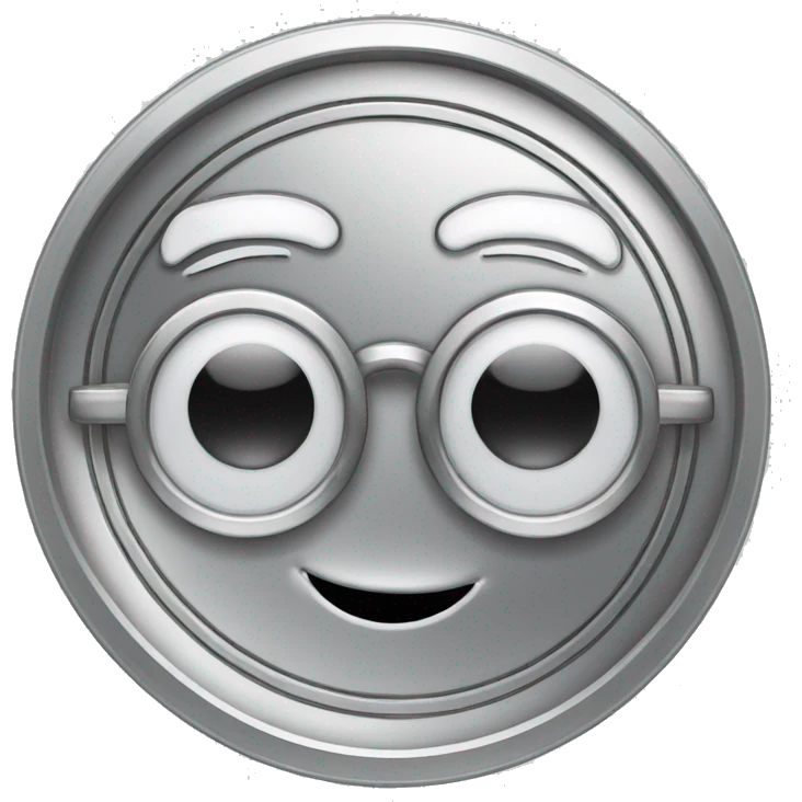 silver coin with monocle emoji