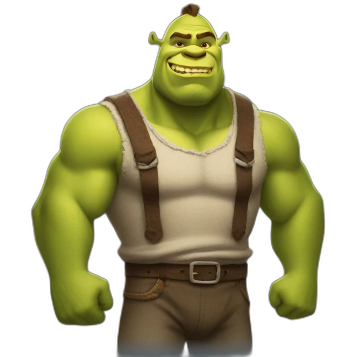 super muscular shrek emoji